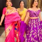 Aalisha Panwar Instagram - Pretty lg rahe hain na.. ..👀🙆‍♀️💜 . . #reelitfeelit #reelkrofeelkro #deckedup #ethnicwear #girlgang @nehaadhvikmahajan @shrenuparikhofficial