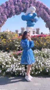 Aalisha Panwar Instagram - Finally ..,, #kachabadam 🤣😅💙 . . #MiracleGarden #Dubai #dreamland