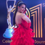 Aalisha Panwar Instagram - Stay Classy .. Sassy & a little Bad Assy .. 😉💃❣️ . . #redcarpet #ITAAwards2022 . . Wearing- @designer_divyaa Styled- @the_style_gramm Hair- @chhayanohar