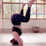 Aashka Goradia Instagram – Get it going – Sweat. 
Toxins of your body and mind – sweat it out on the mat. 
Invert for clarity – new perspective. Peace of Blue Yoga