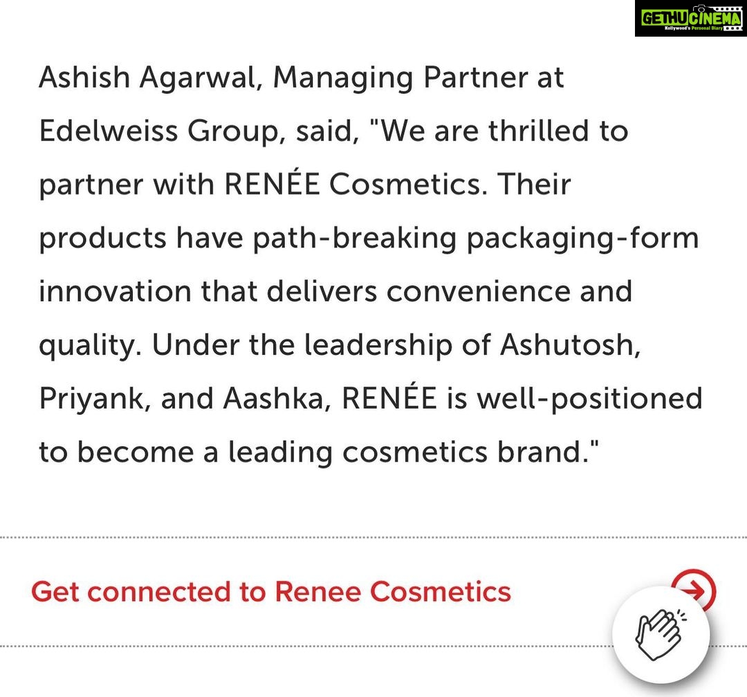 Aashka Goradia Instagram - Incredible Milestone for RENÉE Cosmetics @reneeofficial Marking this week, special. Very special. Most importantly and with a full heart - Thankful for the best partners I could have ever asked for @ashutoshvalani @jacobprix - Three is a magic number đŸ’¥ #blessed Onwards and upwards only. GO RENÉE! Congratulations to entire RENÉE family. Thanking our investors - for believing in us. Evolvence India Edelweiss Asset Management Limited Equanimity Investments 9Unicorns Mensa Brands Titan Capital Thank you Spark Financial Holdings for all your work on this fund raise. Thank you to everyone at RENÉE for being an awesome team. #india #startup #team #cosmetics #indianstartup