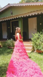 Aasiya Kazi Instagram - I still can’t get over this dress 🌸
Photographer:- @jaysingal_ 
Stylist:- @yashasvisingh19 
Wearing:- @tailornstylist 
Stylist Association:- @dharmishthadagia 
Hair:- @meenakshikolvankar 
Make up:- @suryakant_makeup_artist
#gown #pink #slowmotion #instagood #instareels