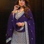 Adaa Khan Instagram - Salaam-e-ishq 💜♥️ . 💜💫 . . . #photooftheday #eid #instagood #instadaily #eidcelebration #eidmubarak #ethnic #indianwear #stylish #fashion #outfitgoals #style #lookbook #stylefile #stylemantra #fashionfeed #fyp #fashionlikeadaa #adaakhan