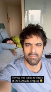 Addite Shirwaikar Malik Instagram - They never sleep 🤣 
 
#armywife