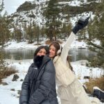 Aditi Bhatia Instagram – almost slipped into the lake at the back 🥶 Prineville, Oregon