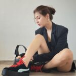 Aditi Bhatia Instagram – got late for my meeting bc kept staring at my shoes @pumawomen 
.
.
#sponsored