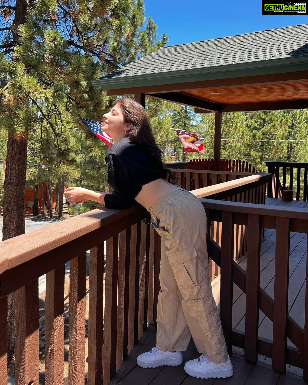 Aditi Bhatia Instagram - i almost fell off Big Bear Lake, California