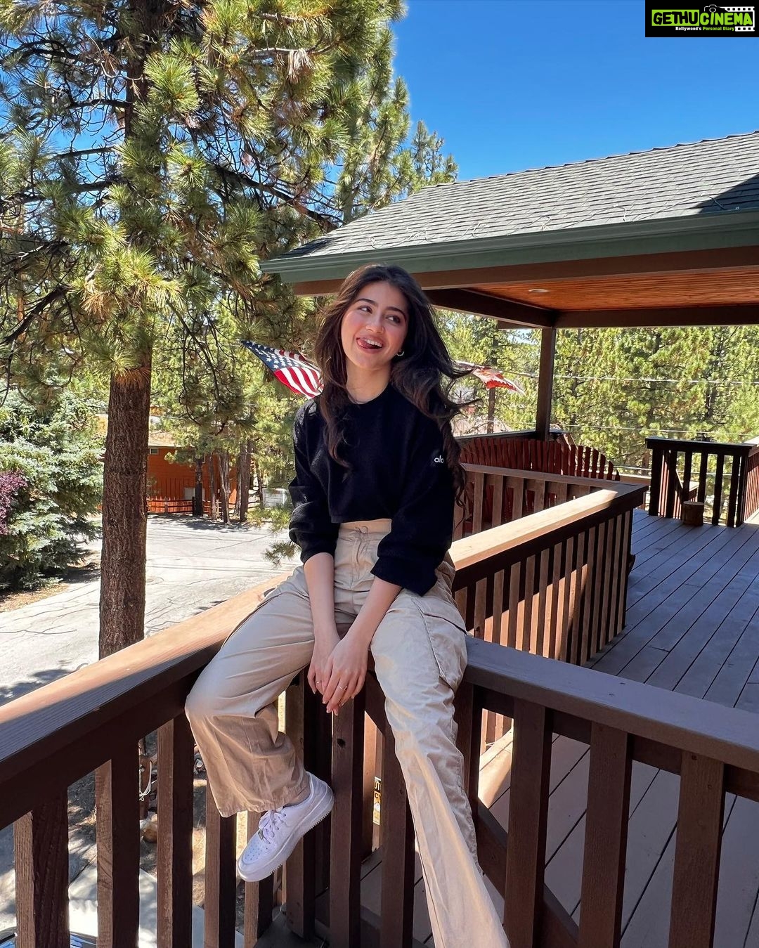 Aditi Bhatia Instagram - i almost fell off Big Bear Lake, California