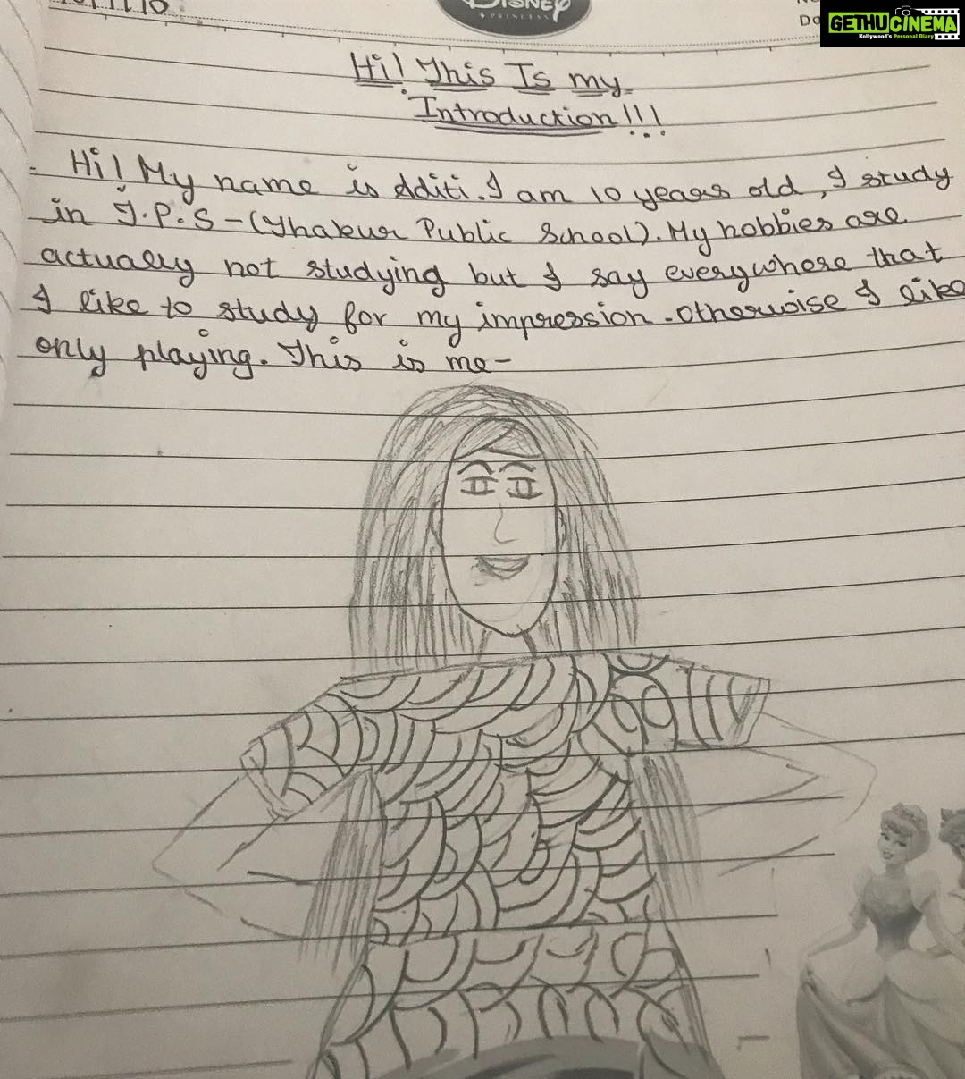 Aditi Bhatia Instagram - Iām dead šššš This is the first page of my diary when I was 10 šššš