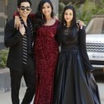 Aishwarya Khare Instagram - One with #bajwa beauties! 😍.. . . . . . . . . . . . . . . . . . . . #insta #instagram #instagood #instalike #black #red #bhagyalakshmi #❤️ Killick Nixon Studios, Chandiwali