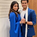 Aishwarya Sharma Bhatt Instagram - Blue is the Warmest Colour 💙🧿 Styled by - @purvabansal5 Outfit by - @labelsimrankatyal Hair by- @zeenat_az Makeup by- @smriti_bhowmick256 #aishwaryasharma #neilbhatt #vihanverma #weddingseason #cocktailparty #cocktailready #couplegoals #neilkiaish #family #blueisthewarmestcolour