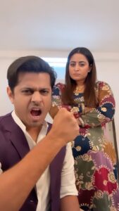Aishwarya Sharma Bhatt Instagram - Toh woh ghadi aa hi gayi !! 

#neilbhatt #aishwaryasharma #trendingreels #funnyreels