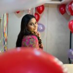 Aishwarya Sharma Bhatt Instagram - So this is an appreciation post for my Makeup Artist Ritu @smriti_bhowmick256 she planned this beautiful surprise for me❤️ she came on set at 5:00am and did everything own her own I am so happy and obliged Ritu and thankyou my husband @bhatt_neil for being a part of this planning… I love surprises 🥹❤️ thankyou again you guys made my day.. love you😘🤗❤️ and @peachyboo.in @kumkum.t11 I must say I am inlove this dress..❤️ Wearing @peachyboo.in #birthday #8thdecember #aishwaryasharma