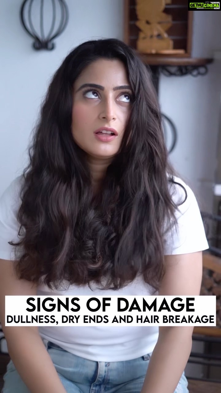 Aishwarya Sharma Bhatt Instagram - In our quest for beautiful hair, we often do things that damage our hair. Especially with hectic schedules and changes in lifestyle our hair goes for a toss and also factors like sun exposure, styling, persistent environmental etc. And damaged hair is fragile that’s what I faced. But I figured the ingredients which actually helps to repair damage like Aloe vera extracts, olive oil & green tea all are miracle when it comes to repair hair damage. Hence I took #30DaysDamageRepair challenge with @hairandcareofficial Surprised? Try this and see it for yourself #DamageRepairwithHairandCare #Damagehairrepair #Damagehaircare #hairandcare #hairoil #aloevera #greentealeaves #olives #smoothhair #bouncyhair