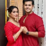 Aishwarya Sharma Bhatt Instagram - Our First Diwali 🪔❤️🙏🏻 Happy Diwali🙏🏻 & Happy New Year 🥳 Wearing @lavanyathelabel PR @issavibe_pr #diwali2022 #happynewyear #neilkiaish #couplegoals #stayhappy #stayhealthy