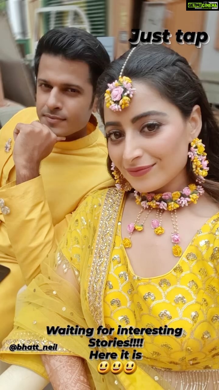 Aishwarya Sharma Bhatt Instagram - Instagram made these stories a reel ❤️🧿😇 #throwbckstories When we were not together but we were together ❤️Love it❤️ #ghumhaikisikeypyaarmeiin #viratchavan #pakhi #aishwaryasharma #neilbhatt #marriednow #couplegoals trendingreels #trendingsong #instatrend