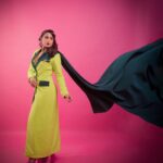 Aishwarya Sharma Bhatt Instagram - “I used to care what people thought about me until one day I tried to pay my bills with their opinions.” – Frank Gashumba #sunsabkikarkhudki Styled by @riddhirgandhi Photographer @_yash_warpe Hairstylist @farhastylist #aishwaryasharma #pinkvillastyleicons2023 #retro #vitagook #alwaystrynewthings #photoshoot #poppingcolours #fluorescent #loveyourself