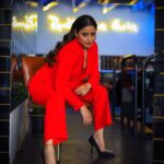 Aishwarya Sharma Bhatt Instagram - No one is you.. That is YOUR POWER 😎 #bosslady Styled by @rimadidthat Photographer @the_pixeleyes Glam @makeupbynainaa Outfit @houseofreeofficial Jewellery @goldenbyree Location @invisiblegastronomybar PR @mediatribein #aishwaryashrma #photoshoot #pantsuit #ootd #potd #redlady #laalishq #havefaithinyourself #loveyourself #staypositive #findpeace