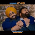 Ammy Virk Instagram - Sachi tuc bahut enjoy kronge movie…. Annhi dea mazaak ae ❤️… 21st april ❤️