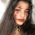 Ananya Agarwal Instagram - by the pricking of my thumbs.... something wicked this way comes🥀🕷🕸🔪 #happyhalloween #halloween #halloweenmakeup #halloween2020 #sfx #sfxmakeup #mua #spookyseason