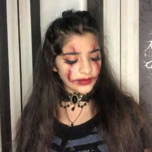 Ananya Agarwal Instagram - bad and BOO-jee🕸🕷🔪🥀☠️

#happyhalloween #halloween #halloweenmakeup #halloween2020 #sfx #sfxmakeup #mua #spookyseason