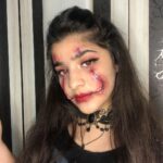 Ananya Agarwal Instagram - bad and BOO-jee🕸🕷🔪🥀☠️ #happyhalloween #halloween #halloweenmakeup #halloween2020 #sfx #sfxmakeup #mua #spookyseason