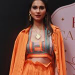 Aneri Vajani Instagram - About last night at @elleindia & @victoriassecretindia 💫 Outfit :- @varnikasangoi Jewllery:- @suki.jewellery Styled by :- @priyavajani HMU:- @urzaan_mua & @muah_zainabshaikh #elleindia #victoriassecret #anerivajani #vajanianeri #varnikasangoi #pantsuit #orangesuit #bralate #ellemagazine #priyavajani #sukijewelry