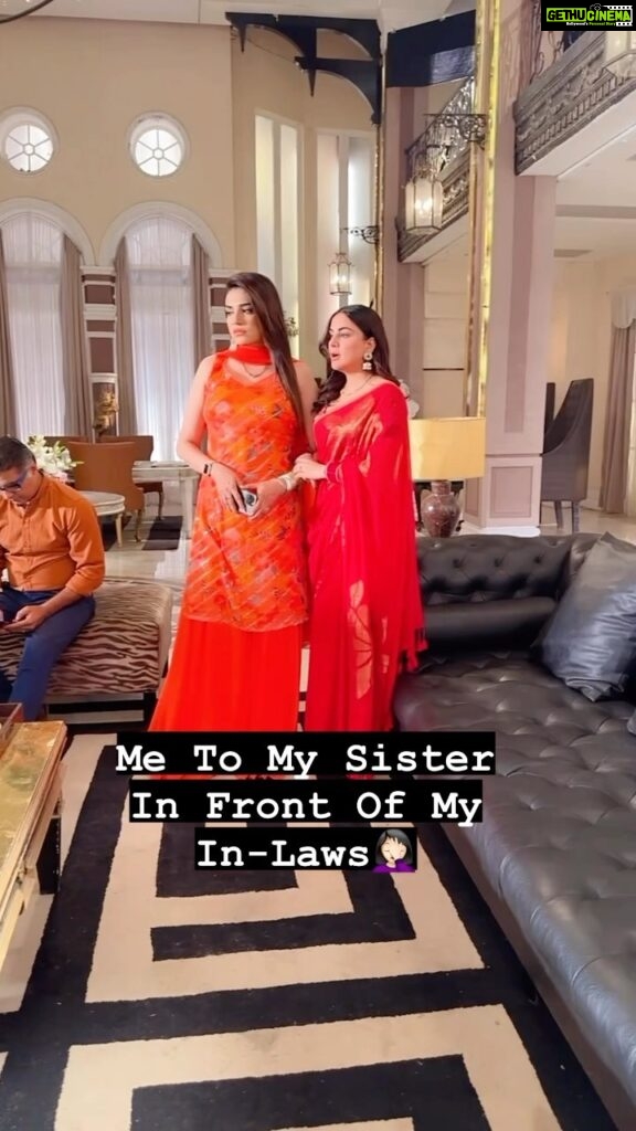 Anjum Fakih Instagram - Me To My Sister In Front Of My In-Laws 😂🤦🏻‍♀️ #PreetaSrishti #KundaliBhagya #EverydayScene