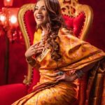 Anjum Fakih Instagram - NAVRATRI:- DAY 4 featuring @nzoomfakih as the Modern Indian Goddess where she represents the color YELLOW 💛 . Shoot Concept & Designed By:- @nehaadhvikmahajan @bridalsbynam . 💄MUA , Hair & Styling :- @nehaadhvikmahajan . 📸:- @luvisrrani . 🥻Saree :- @kankatala_ . 💍Jewelery :- @pooja_diamond . Makeup :- @maybelline . Managed By :- @allboutcommunication . #anjoomfakih #srishti #kundalibhagya #makeup #ootd #nehaadhvikmahajan #makeupbyme💄 #nammakeovers #bride #to #be #bridal #look #bridalmakeupartist #destinationweddingmakeupartist #weddingmakeup #hair #hairstyling #nammakeovers #bollywood #television #makeupartist #mumbai #traveller #all #over #the #globe