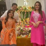 Anjum Fakih Instagram - सर्वांना गणेश चतुर्थीच्या हार्दिक शुभेच्छा… देव आम्हा सर्वांना सदबुद्धी आणि आशीर्वाद देवो… 🙏🏼 #HappyGaneshChaturthi . Outfit @kanikavermaofficial