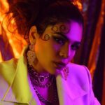 Anjum Fakih Instagram - Now you knw what color is my aura 😈 . Photography: @praveenbhat Styling @sheltun_khumhring Makeup @shekhar3101 Outfit: @linebyshamimkhan
