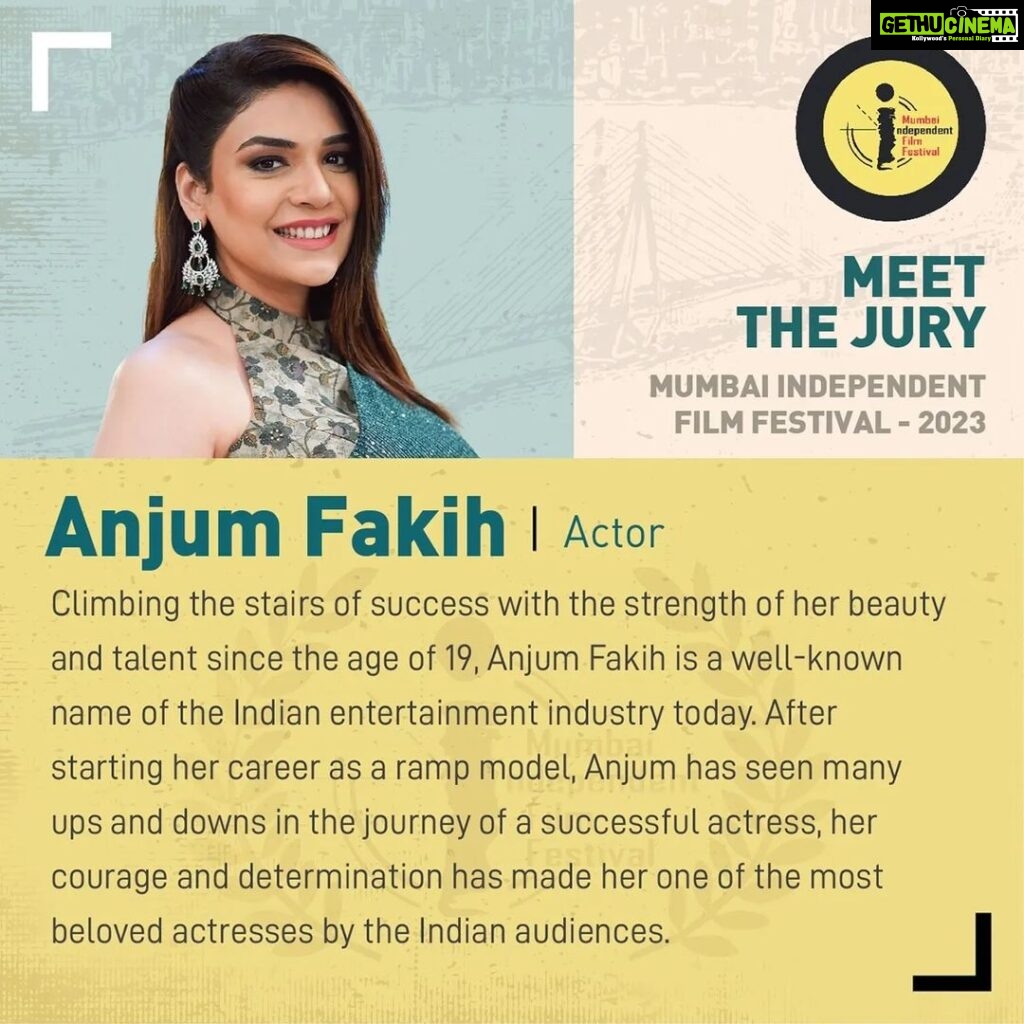 Anjum Fakih Instagram - Meet our jury ANJUM FAKIH (Actor) Climbing the stairs of success with the strength of her beauty and talent since the age of 19, Anjum Fakih is a well-known name of the Indian entertainment industry today. After starting her career as a ramp model, Anjum has seen many ups and downs in the journey of a successful actress, her courage and determination has made her one of the most beloved actresses by the Indian audiences. We are very happy to have her on board on our Jury panel 2023 #mumbaiindependentfilmfestival #year2023 #mumbai #filmfestival #mumbaiindependentfilmfestival2023 #livenow #films #independentartist #movie #cinema #malayalam #film #industry #independentfilmmaker #independentfilm #filmsubmition #miff2023 #submityourfilm #jury #meetourjury #anjumfakih #kundalibhagaya #zeetv #actorslife #actor