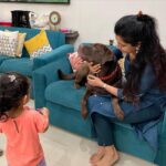 Ankita Bhargava Patel Instagram - I got Naughty an edible rakhi this year! 😝 And boy was it a totally bad idea! He was so excited to eat it up thinking it is a treat that Mehr cudnt tie him a rakhi this year! He just gobbled it up ! Labs are Such Bhukkads I tell u 😬 #rakshabandhan @iamnaughtypatel