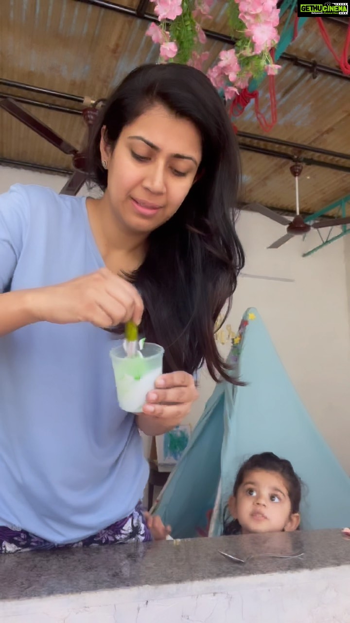 Ankita Bhargava Patel Instagram - Messy is always fun!!! ππ¨ And the clean up after is like therapy ! πΈ Pastel Paints Recipe -Shaving foam -Food Colours -Body wash And mix mix mix π¨ Thanku @mahi_karankita for the inspiration ! #rabbdimehr