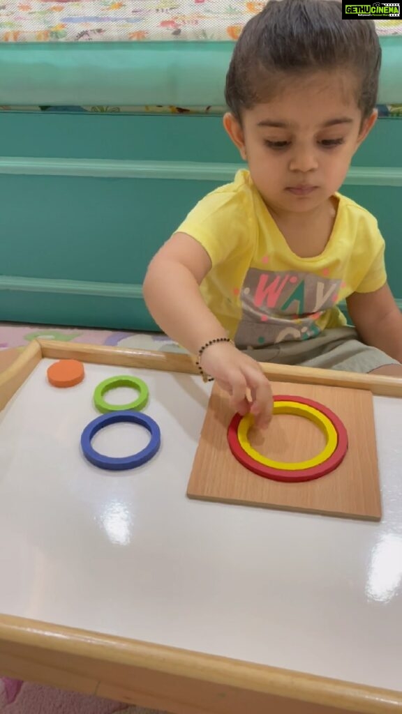 Ankita Bhargava Patel Instagram - I feel a simple size variation montessori toy like this is a small seed that I am sowing today that will eventually grow into a child/adult who uses logic to solve big/small problems in life! 🤞