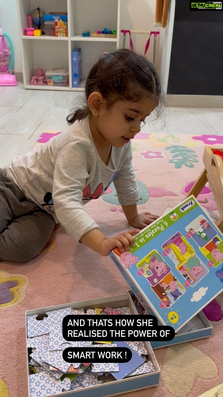 Ankita Bhargava Patel Instagram - All I ever do is present an activity to Mehr and give her a basic demo of how the activity can be done ! This time, She clearly defined the difference between- HARD WORK AND SMART WORK And figured her own smart way of completing the task at hand in a more smarter way ! #rabbdimehr