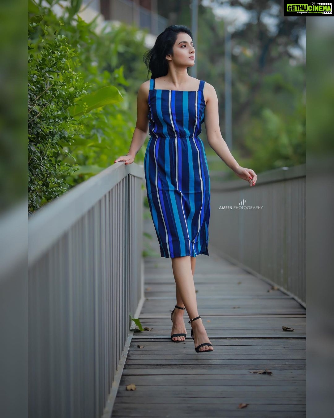 Ann Sheetal Instagram - π@ragamayamunnar π @darice_trendz π· @ameensabil , @eventuraweddingevents π @vikramanvijitha #ThanksbetomyGod #PraisebetomyGod #Blessed #ootd #blue #lines #happy #wander #travel #travelguide Ragamaya Resort and Spa