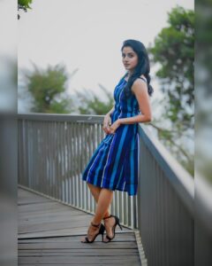 Ann Sheetal Instagram - 📌@ragamayamunnar 👗 @darice_trendz 📷 @ameensabil , @eventuraweddingevents 💄 @vikramanvijitha #ThanksbetomyGod #PraisebetomyGod #Blessed #ootd #blue #lines #happy #wander #travel #travelguide Ragamaya Resort and Spa