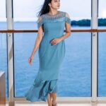 Ann Sheetal Instagram - Over the sea and under the sky 💙 #ThanksbetomyGod #PraisebetomyGod #Blessed . .outfit @paris_de_boutique 📸 @paulfotografy . . . . . . . . #sea #blue #paris #fashion #ootd #photooftheday #photography #ocean #gown #happy #peace #random