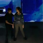 Anupriya Goenka Instagram - I don’t remember what I whispered to shibhu sir.. must be me teasing him - asking that will he shout at me if I don’t get it right like in rehearsals 🤣 or something and he blushed so cutely!! This man has been so giving and supportive 🤗 Thank you Shibu sir @shibu_fighter @komzy_le for being my person n backbone n for capturing this 😘🤗🤗🤗 #action #shoot #rehearsal #blessings #goodtimes
