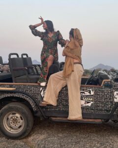 Anupriya Goenka Instagram - Coco and me….❤️🥂
We met at a tango class and it took us just one meeting to form a deep connection.. that would make me travel to a city to meet her and her to stay back a few more days in a country to meet me.. 

N we continue to tango…
miss you @coco_b_gutschi ❤️

Safari, lunch and candle light donning at @whcheetahgarhresort - I miss this place! 

Wearing at @_shrutisancheti - green dress @poshaffair.co - red dress

#friendship #photodump #holiday #memories