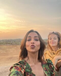 Anupriya Goenka Instagram - Coco and me….❤️🥂
We met at a tango class and it took us just one meeting to form a deep connection.. that would make me travel to a city to meet her and her to stay back a few more days in a country to meet me.. 

N we continue to tango…
miss you @coco_b_gutschi ❤️

Safari, lunch and candle light donning at @whcheetahgarhresort - I miss this place! 

Wearing at @_shrutisancheti - green dress @poshaffair.co - red dress

#friendship #photodump #holiday #memories