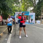 Anurita Jha Instagram – Ran my 1st 10 k marathon with @tridhaatumonsoon10krun 💫💫
Finished in the time i had thought and had challenged my self to finish the entire 10k running and not walking .. and did that with all honesty ..
Hydration is a must ❤️
@akshay.wagh88 thank u for introducing me to this and the support. 🤘🤘
.

.
.

#marathon #10k