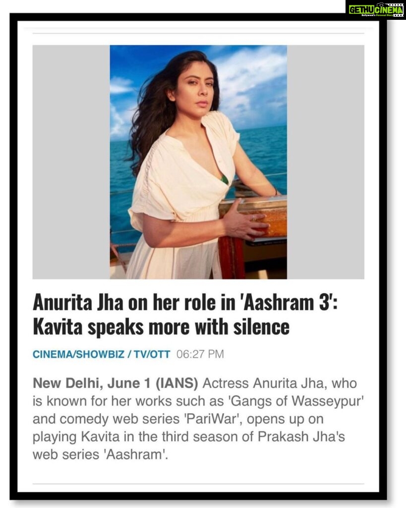 Anurita Jha Instagram - #aashram3 promotions ❤️ Happy and excited as all the hard work is seeing the ligh now.. Save the date -3rd june Aashram 3 on @mxplayer By @prakashjproductions . . . . . . . . #aashram3 #anurittakjha #kavitainaashram #promotions #webseries #work Mumbai -city of Dreams