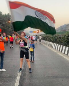 Anurita Jha Instagram - My first half @tatamummarathon 
What i talk about when i talk about running…
Last one year i have changed a lot..
I have gravitated towards doing things that makes my inner self happy.
Like Hiking Himalayan mountains, cycling and especially running.
 All these activities are very inspiring when u see someone else doing it…
But to get down and actually do them needs a lot of discipline and focus ..
Which means not attending most of the parties i was invited to( I’m an outcast &loner anyway) and valuing the food that goes in the body and sleeping on time( most important )
It has given me more emotional and mental stability, and disconnecting with the pain and negative thoughts at will ( even if partially) 
I could do all this cause i love it.
Do things u love and u’ll keep doing them…

Don’t get misguided by what everyone else is doing on social media.. find ur essence,its absolutely worth taking ur time.
On that note love to all ❤️❤️❤️

Thank u @akshay.wagh88 for encouraging me to participate in my 1st 10 k run, it all started from there.

Thank u @stridersmiles for the very systematic and thorough training that has helped me in getting better as a runner . 
.
.
.
.
.
.
#anurittakjha #tatamumbaimarathon2023 #21km