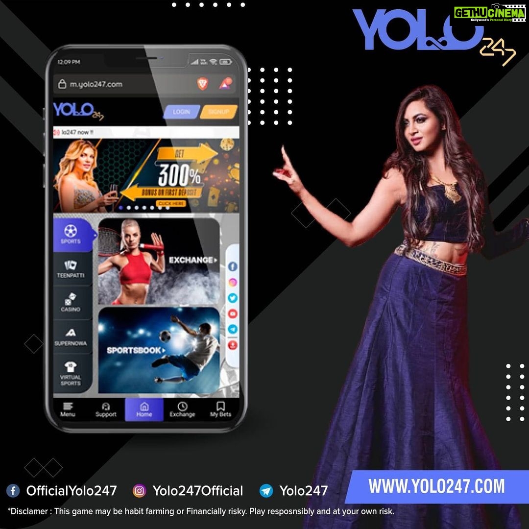 Arshi Khan Instagram - You Only Live Once!! So make it count by Registering on @yolo247official today. Play your favorite games and win BIG! #yolo247 #youonlyliveonce #GamingChannel #play247 #easywinning #biggerwinning #sports #cricket #euroleague #tennis #englishleague #worldcup #worldcup2022 #2022 #worldcupfinals #Casinoonline #gamingcommunity #playinggames #yolo #yolofever #sports #betting #casino #live #dealer #india #play #online #instasports #instagamer