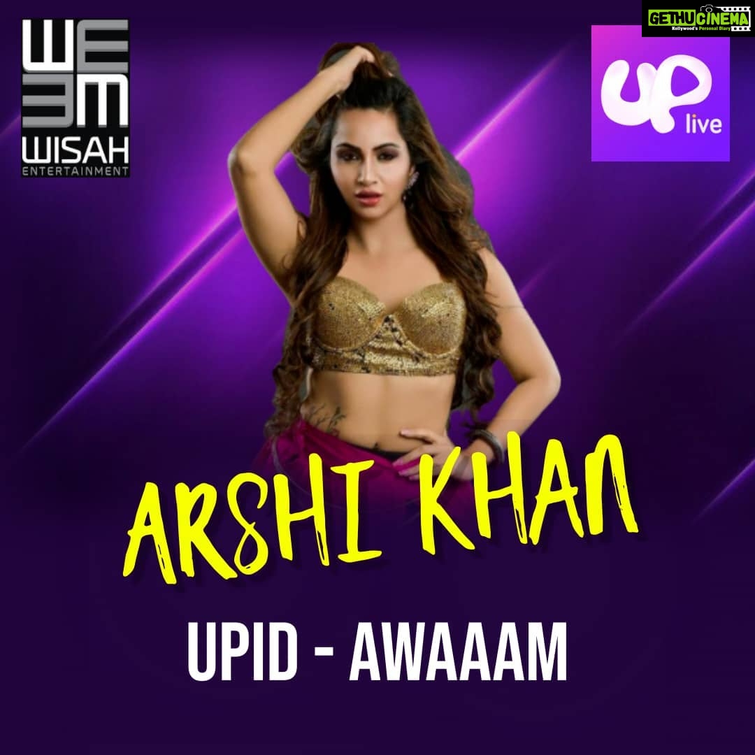 Arshi Khan Instagram - Watch me live on Uplive @upliveindia @wisahentertainment #arshikhan #arshi #sherukrishnagoni
