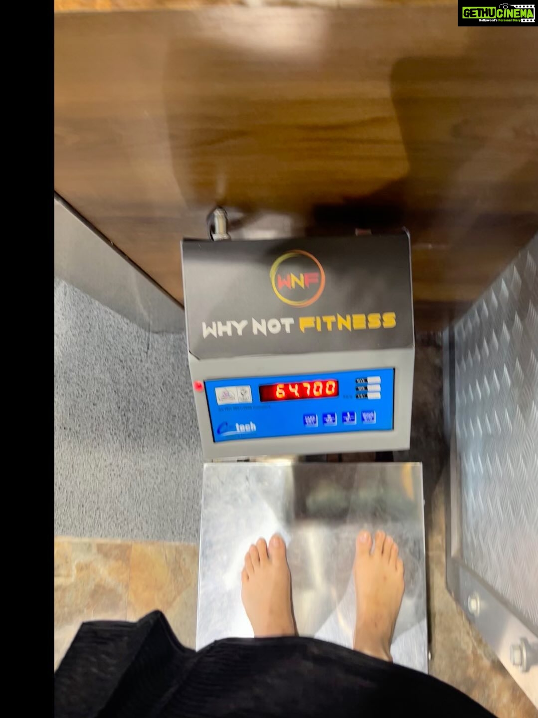 Arti Singh Instagram - 18 days . 71.21 se 66.84…. Not giving up . 🤛💪 @whynotfitnessofficial @getfitwitumesh