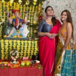 Ashi Singh Instagram - Day 2 well spent 🙏🏻 Jai shri Ganesha 🙏🏻 Ganpati Bappa morya 🙏🏻 . #AshiSingh #GaneshChaturthi #GanpatiBappa