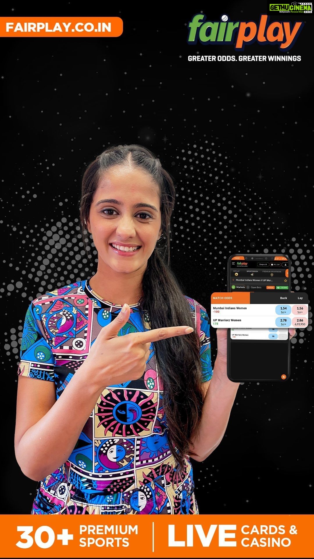 Ayesha Singh Instagram - Use Affiliate Code AYESHA300 to get a 300% first and 50% second deposit bonus. This Womenβs Premiere League, watch the matches LIVE on FairPlay- free of cost, ad free and faster than TV! Win BIG in the debut season of the WPL by betting at the best odds in the market only on FairPlay. π Greater odds = Greater winnings π° Instant withdrawals within 10 mins 24*7 π² Exciting loyalty, referral and other bonuses π©π»βπ» 24*7 customer support #ad #fairplayindia #fairplay #safebetting #sportsbetting #sportsbettingindia #sportsbetting #cricketbetting #betnow #winbig #wincash #sportsbook #onlinebettingid #bettingid #bettingtips #premiummarkets #fancymarkets #winnings #earnnow #winnow #getsetbet #livecasino #cardgames #betsetwin #womenspremiereleague #wpl #womenincricket #cricketlovers #fpbook
